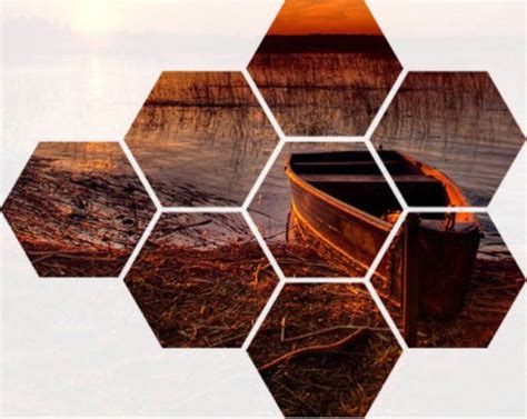 Uw foto als hexagon collage .